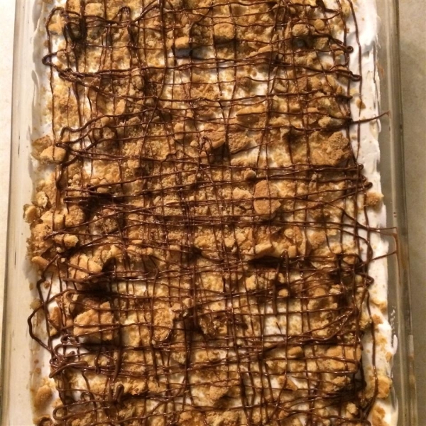 Chocolate and Peanut Butter Ribbon Dessert