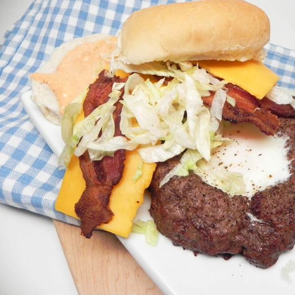 Egg-in-a-Hole Bacon Cheeseburgers