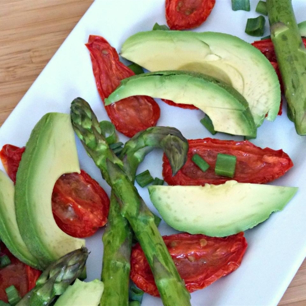 Asparagus, Avocado and Slow-Roasted Tomato Salad