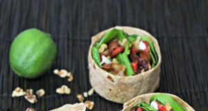 Strawberry Spinach Salad Breakfast Wrap