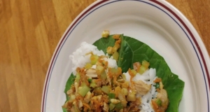 Asian Chicken and Rice Lettuce Wraps