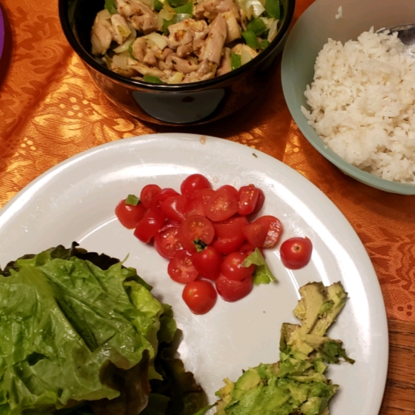 Asian Chicken and Rice Lettuce Wraps