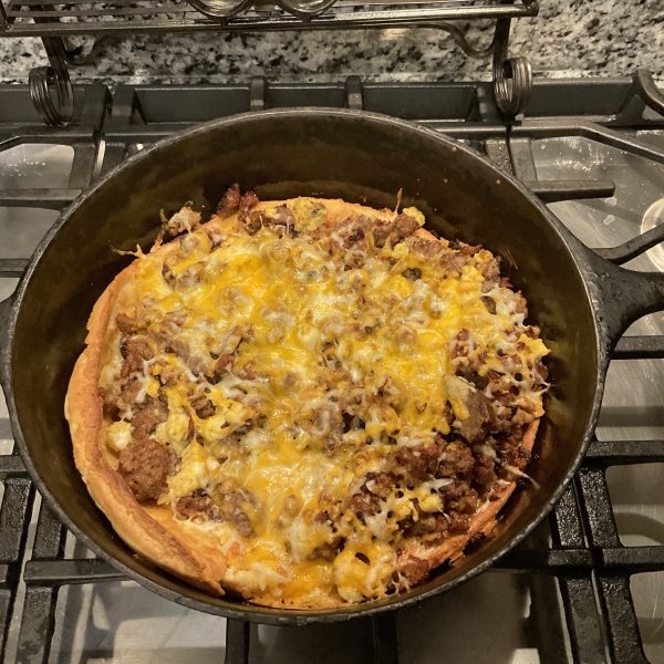 Herb, Sausage, and Cheese Dutch Baby