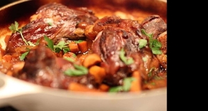 Braised Lamb Shanks with Butternut Squash Puree