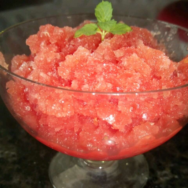Watermelon Granita with Champagne