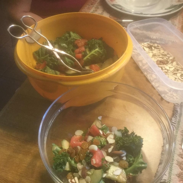 Kale and Cucumber Salad with Lemon Tahini Dressing