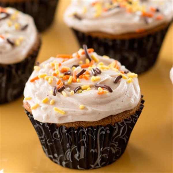 Halloween Gingerbread Cupcakes