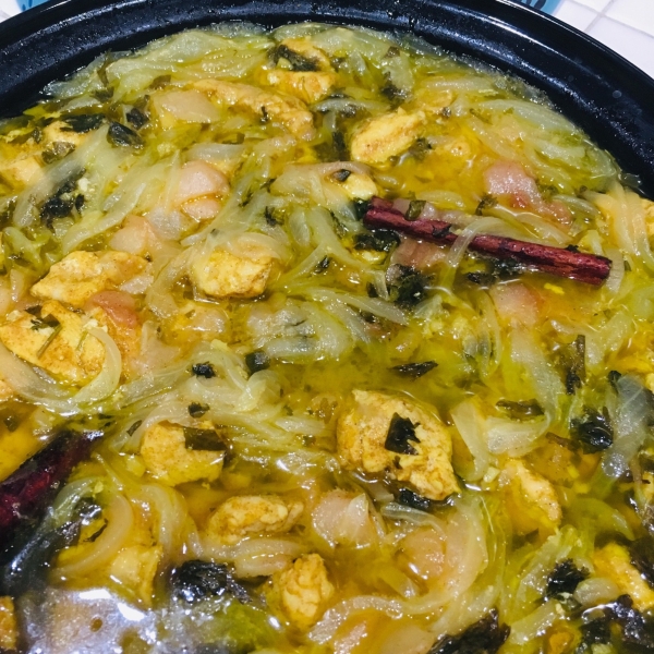 Moroccan Chicken Tagine with Caramelized Pears