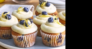 Blueberry Cupcakes with Lemon Cream Cheese Frosting