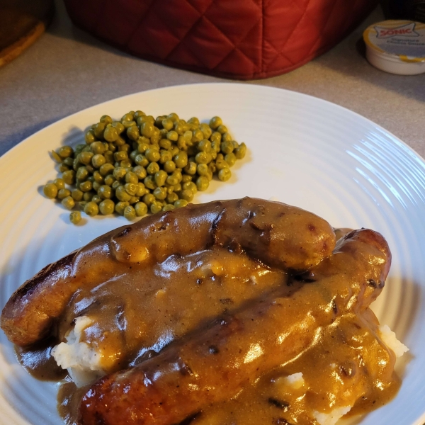 Onion Gravy for British Bangers and Mash