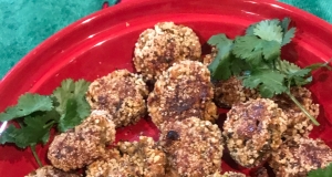 Polpettine di Melanzane al Forno (Italian Baked Eggplant and Parmesan Bites)