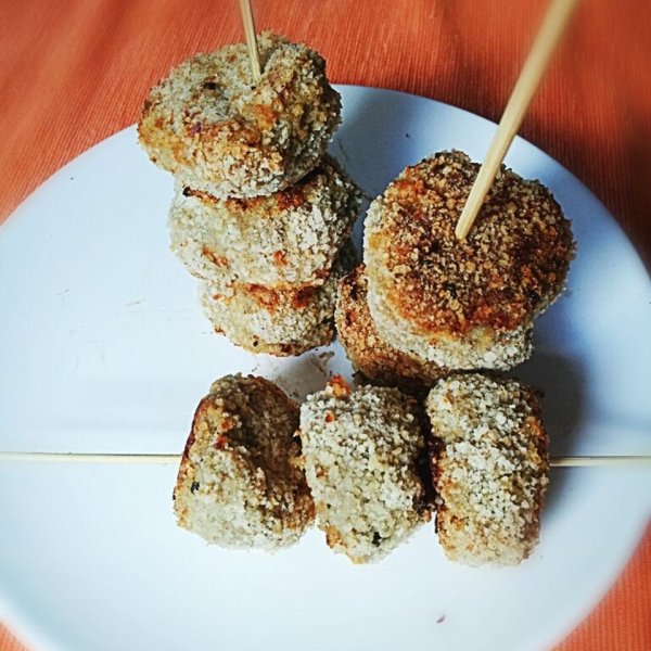 Polpettine di Melanzane al Forno (Italian Baked Eggplant and Parmesan Bites)