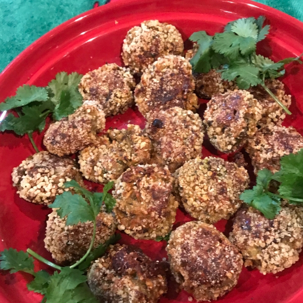 Polpettine di Melanzane al Forno (Italian Baked Eggplant and Parmesan Bites)