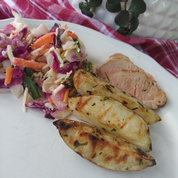 Grilled Potato Wedges with Fresh Herbs