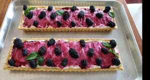 Blackberry Mascarpone Tart with Thyme Shortbread Crust