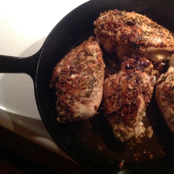 Balsamic-Glazed Stuffed Chicken Breasts with Pesto and Parmesan
