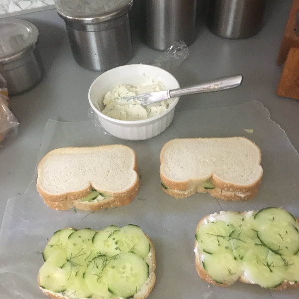 Cucumber and Dill Finger Sandwiches