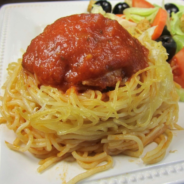 Spaghetti and Meatballs Muffin Bites