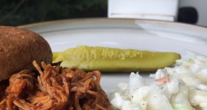 Slow Cooker BBQ Chicken Sandwiches