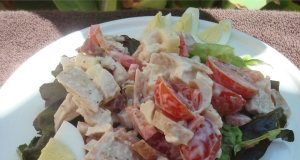 Warm Chicken, Bacon, and Egg Salad with Mayonnaise Dressing