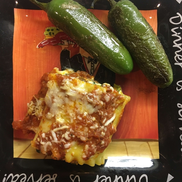 Spinach Lasagna Roll Ups