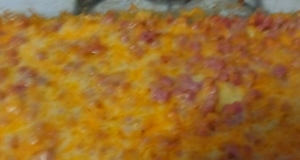 Upside-down Ham and Cheese Quiche