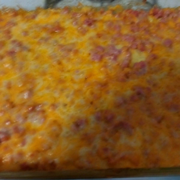 Upside-down Ham and Cheese Quiche