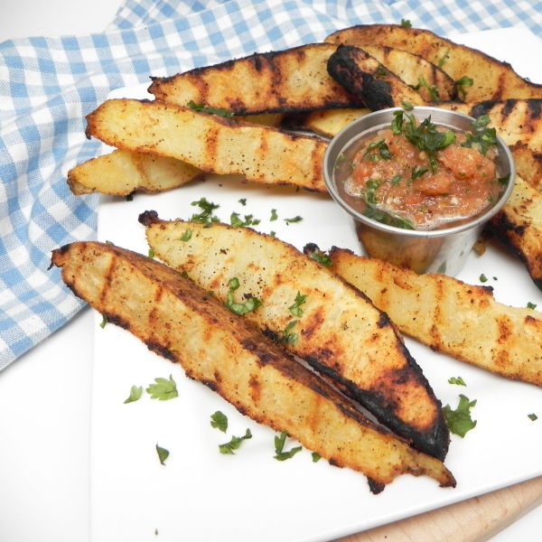 Crispy Grilled Potato Wedges