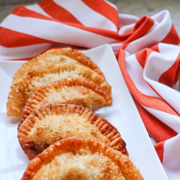 Fried Beef Empanadas with Olives and Sofrito