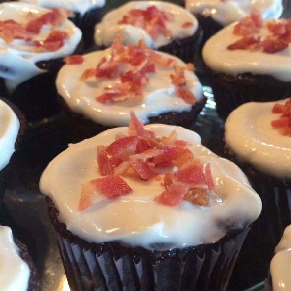Gluten-Free Chocolate-Whiskey-Bacon Cupcakes