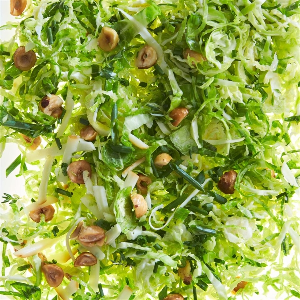 Hazelnut and Fresh Brussels Sprout Salad