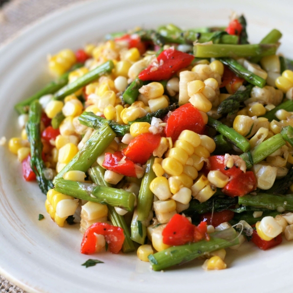 Summer Corn Salad with Asparagus