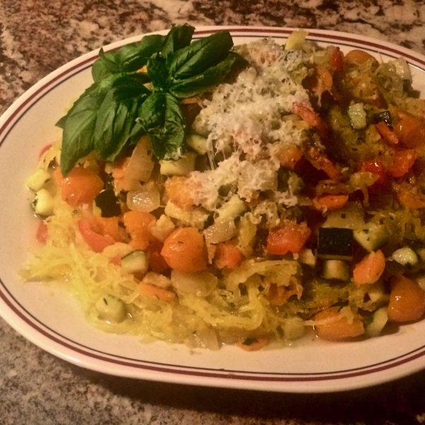 Instant Pot Spaghetti Squash Primavera
