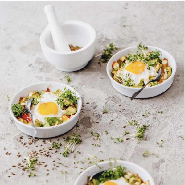 Eggs au Gratin with Vegetables