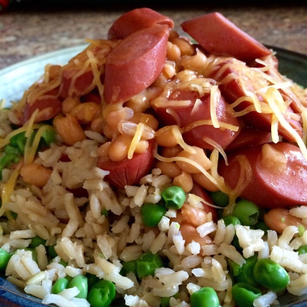 Dogs 'n' Beans Rice Bowl