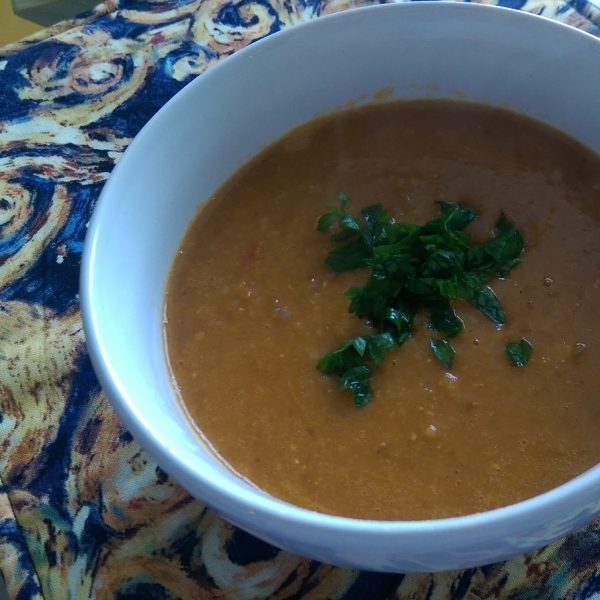 Red Lentil and Bulgur Soup