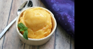 No-Churn Peach Sorbet