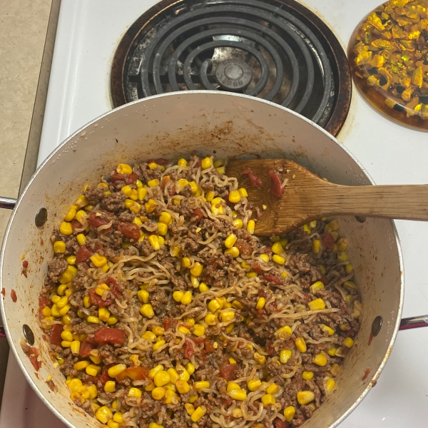 Ground Beef Curly Noodle