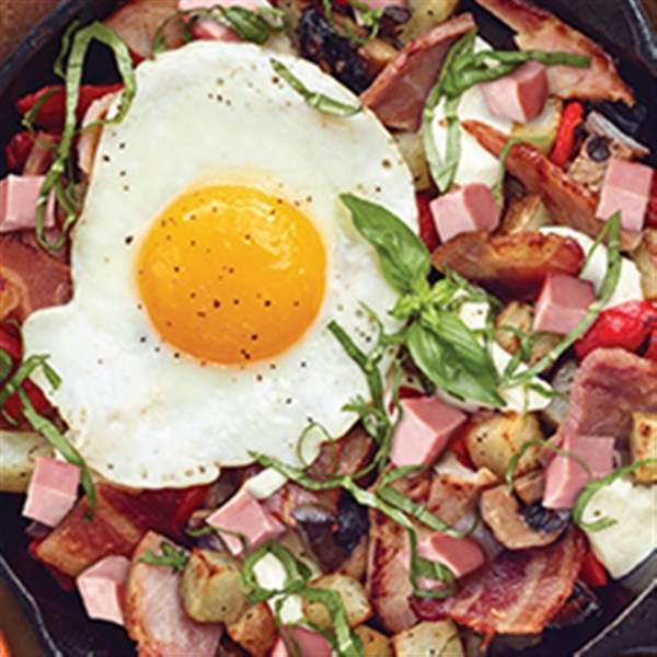 Leftover Ham and Bacon Hash