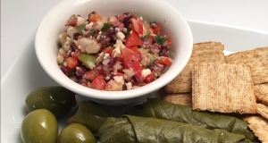 Gorgonzola and Olive Stuffed Grape Leaves