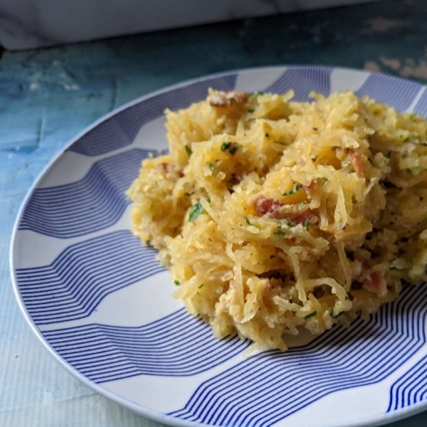 Keto Spaghetti Squash Carbonara