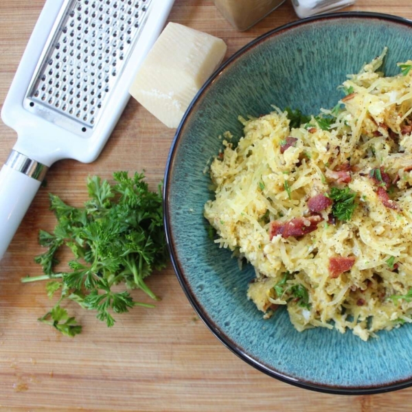 Keto Spaghetti Squash Carbonara