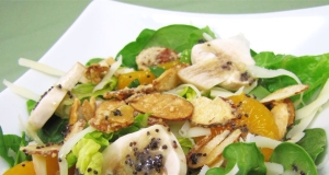 Sugar Toasted Almond Spinach Salad