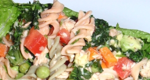 Easy Salmon Brown Rice Pasta Salad
