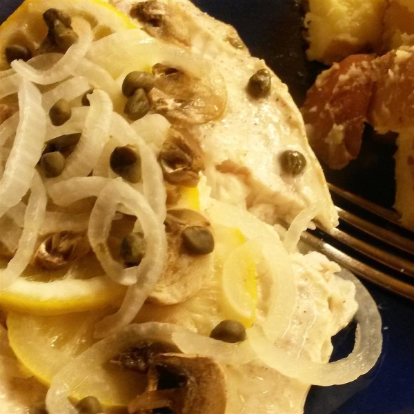 Easy Foil Packet Baked Fish Piccata