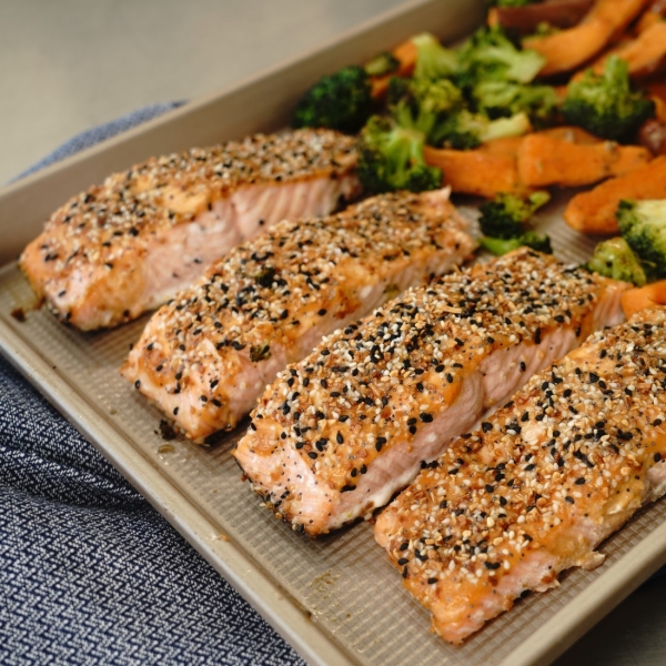 Everything Salmon Sheet Pan Dinner