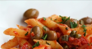 Gluten Free Penne with Puttanesca Sauce