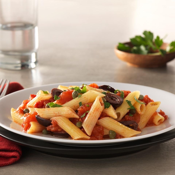 Gluten Free Penne with Puttanesca Sauce