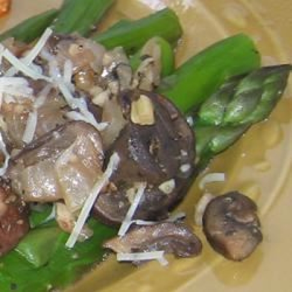 Asparagus with Pecans and Parm