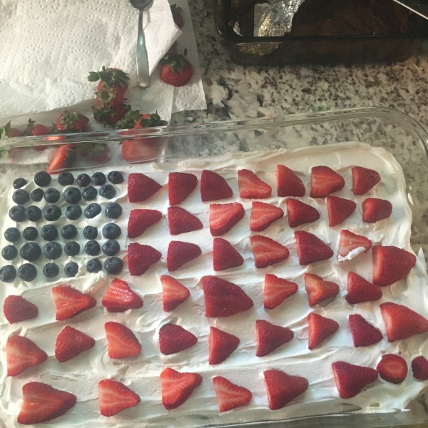Red, White and Blue Strawberry Shortcake
